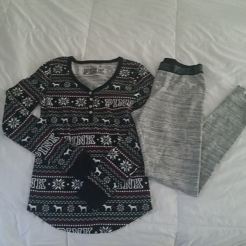 PINK Victoria Secret thermal pJ's NWT